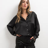 CALÇAS NOIR CARGO ACETINADAS