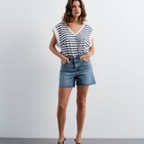 BERMUDAS DENIM DE CORTE RETO