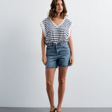 BERMUDAS DENIM DE CORTE RETO