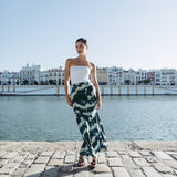 SAIA MIDI ACETINADA TIE-DYE