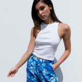 CALÇA SLOUCHY ESTAMPADA AZUL