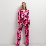 CALÇA FLUIDA FLORAL FÚCSIA