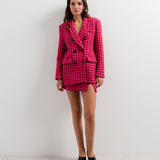 SAIA MINI EM TWEED ROSA