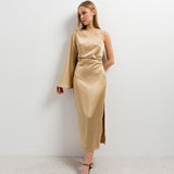 VESTIDO YUS MIDI ASIMETRICO