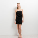 VESTIDO LÍVIA DRAPEADO SEM ALÇAS