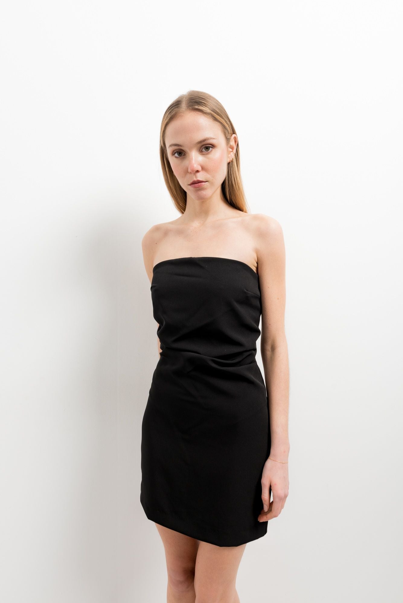 VESTIDO LÍVIA DRAPEADO SEM ALÇAS