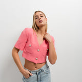BLAZER CROPPED CORAL