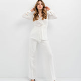 BLUSA TEXTURIZADA COM PORMENOR DE NÓ