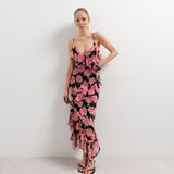 VESTIDO MAIRA FLORAL ACETINADO