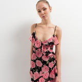 VESTIDO MAIRA FLORAL ACETINADO
