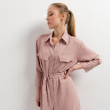 VESTIDO NARA CAMISEIRO COM CINTO