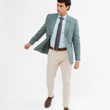 BLAZER CASUAL ESPIGAS VERDE LINO
