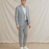 BLAZER CASUAL ESTRUCTURA CELESTE