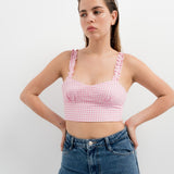 TOP AMÉLIA VICHY CROPPED