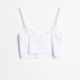 TOP CROP EM TULE ONDULADO ROSA