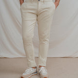 PANTALÓN CHINO SKINNY CROPPED BEIGE