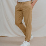 PANTALÓN CHINO SKINNY CROPPED CAMEL