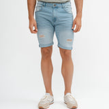 BERMUDA DE GANGA SLIM COM STRIPPED DETAILS