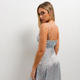 VESTIDO AMAYA ACETINADO FLORAL