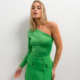 SAIA MINI COM BOLSOS VERDE