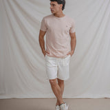 BERMUDA CASUAL EM LINHO BRANCA