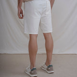 BERMUDA CASUAL EM LINHO BRANCA