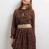 VESTIDO LIZY ESTAMPADO COM CINTO