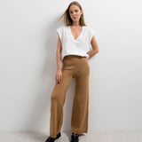 CALÇA WIDE LEG EM TRICÔ