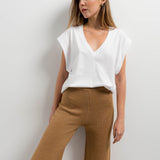 CALÇA WIDE LEG EM TRICÔ