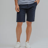 BERMUDA CHINO CLÁSSICA AZUL-ESCURO