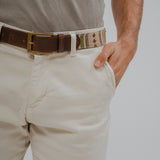 BERMUDA CHINO CLÁSSICA BEGE-AREIA