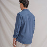 CAMISA CON LINO AZUL