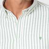CAMISA ESTRUCTURA RAYA VERDE