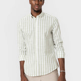 CAMISA RAYAS VERDE SLUB