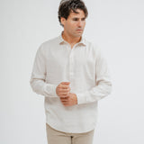 CAMISA POLERA TINTE FALSO BLANCA