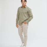 CAMISA POLERA TINTE FALSO VERDE