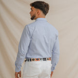 CAMISA OXFORD CELESTE
