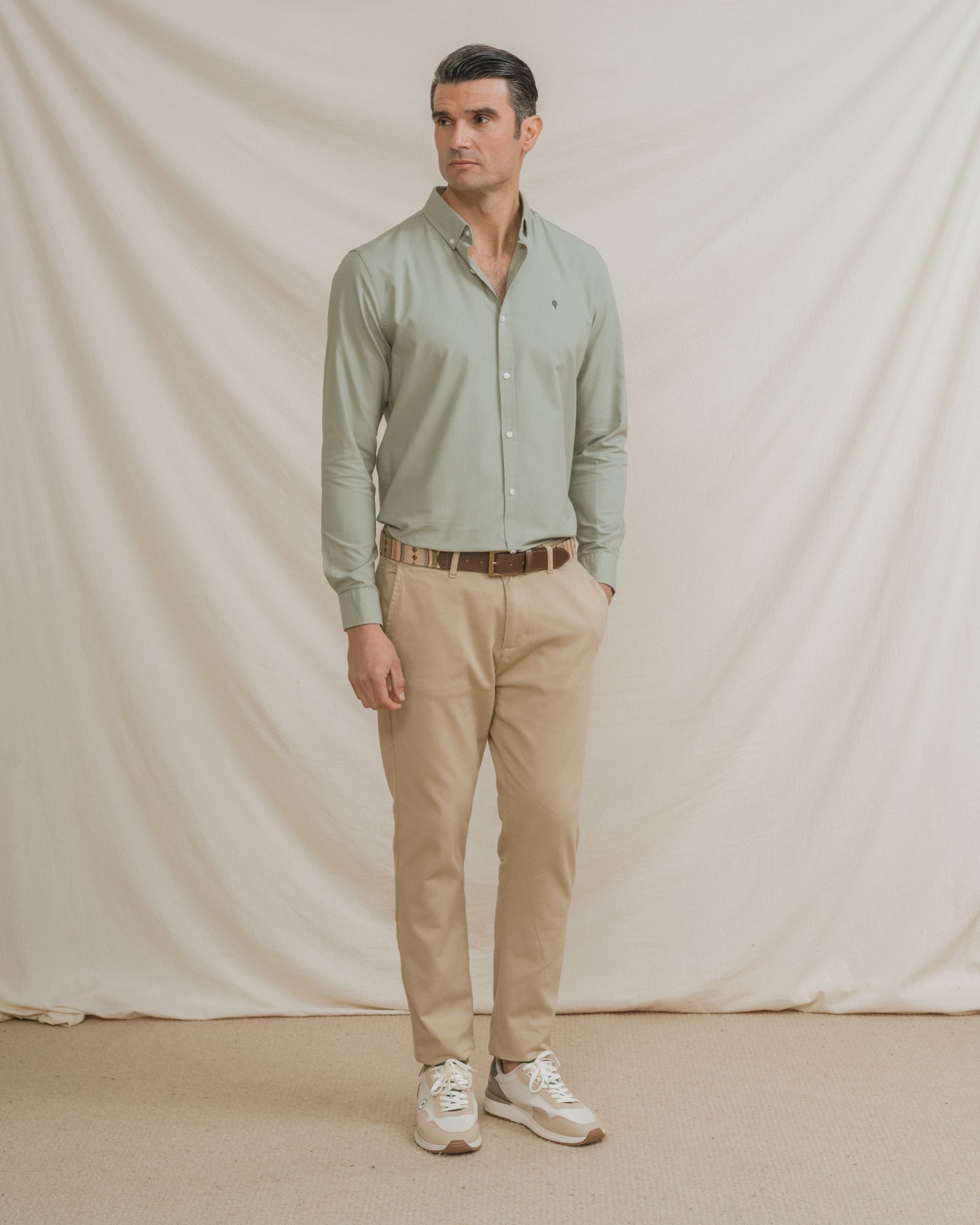 CAMISA OXFORD VERDE