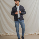 SOBRECAMISA PUNTO AZUL
