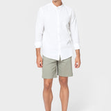 CAMISA LINO BLANCA CUELLO MAO