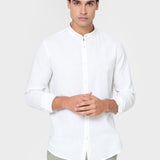 CAMISA LINO BLANCA CUELLO MAO