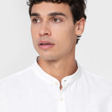 CAMISA LINO BLANCA CUELLO MAO