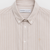 CAMISA OXFORD RAYAS BEIGE