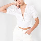 BLUSA LARA COM FIVELA