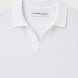 POLO TRICOT ESTRUCTURA BLANCO