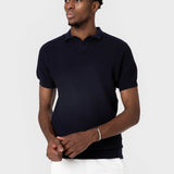 POLO TRICOT ESTRUCTURA MARINO