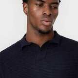 POLO TRICOT ESTRUCTURA MARINO