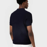 POLO TRICOT ESTRUCTURA MARINO