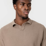 POLO TRICOT ESTRUCTURA BEIGE