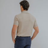 POLO TRICOT ESTRUCTURA BEIGE